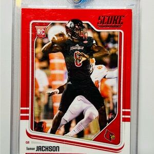 *RARE* LAMAR JACKSON “RED” SCORE PANINI FOOTBALL CARD!! MINT & READY/HIGH GRADE!
